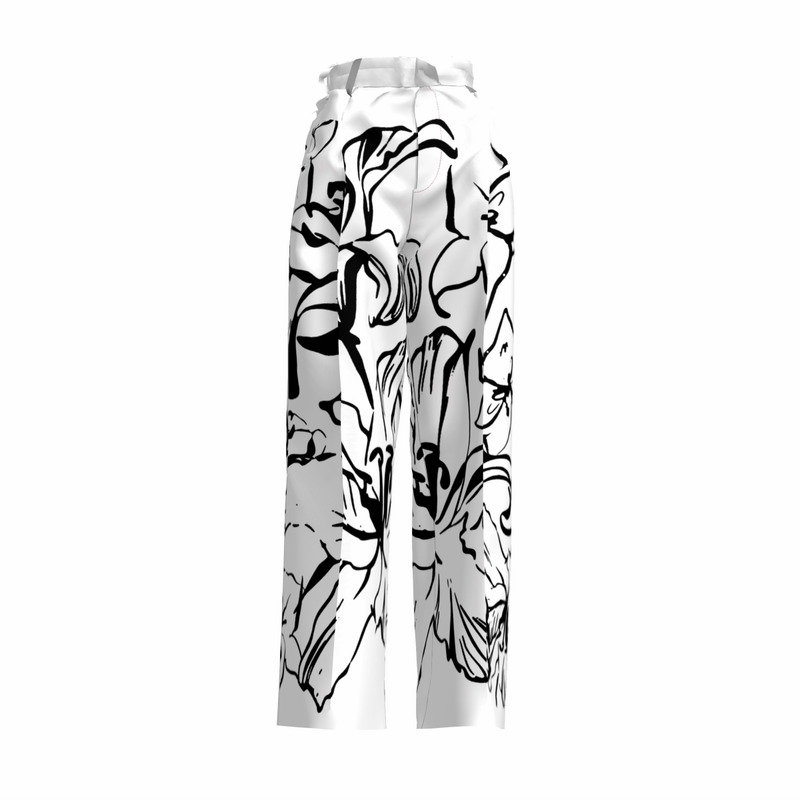 'Bayahibe Rose' Full Leg Pleated Pant