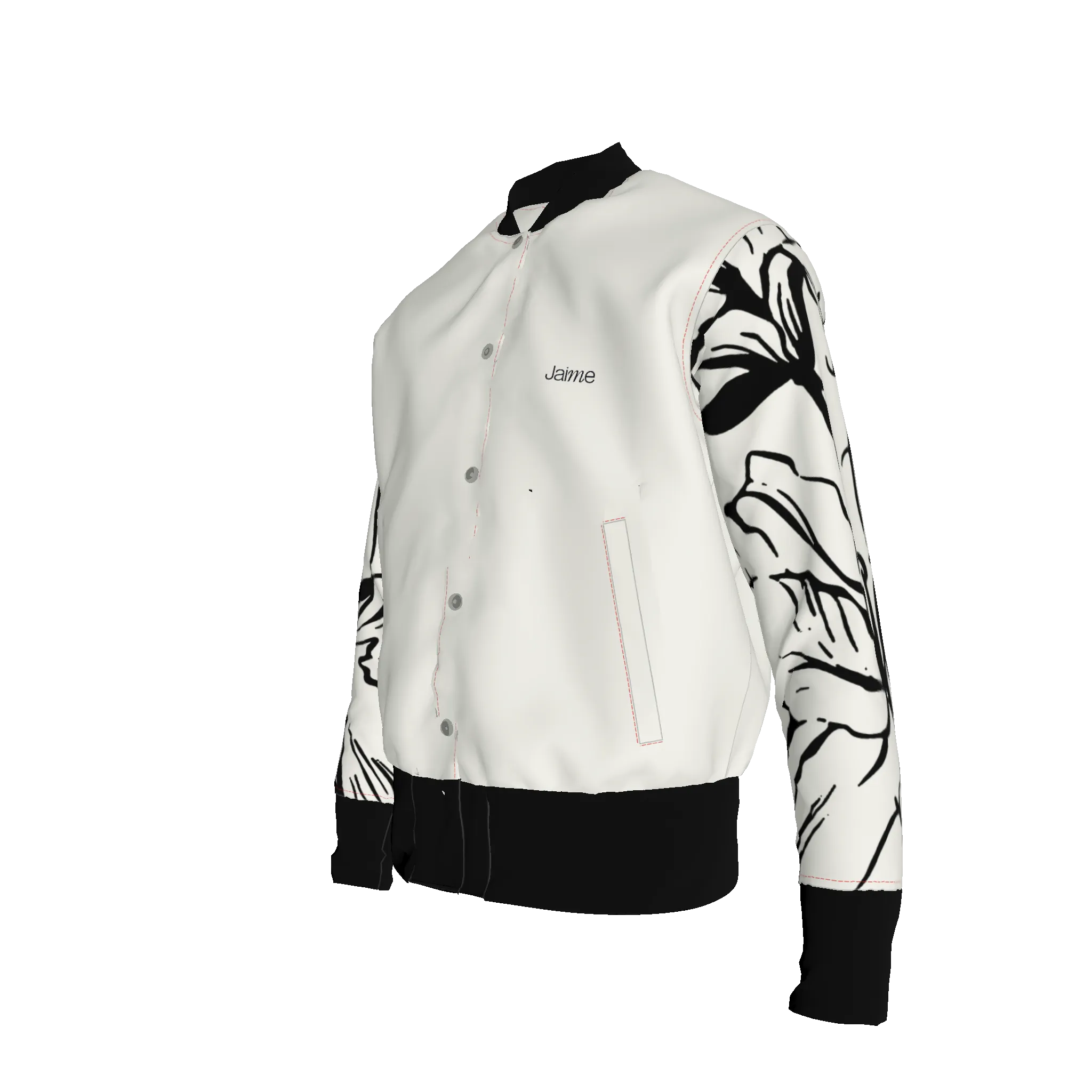 'Bayahibe Rose' JAIME™ Button-Up Bomber Jacket