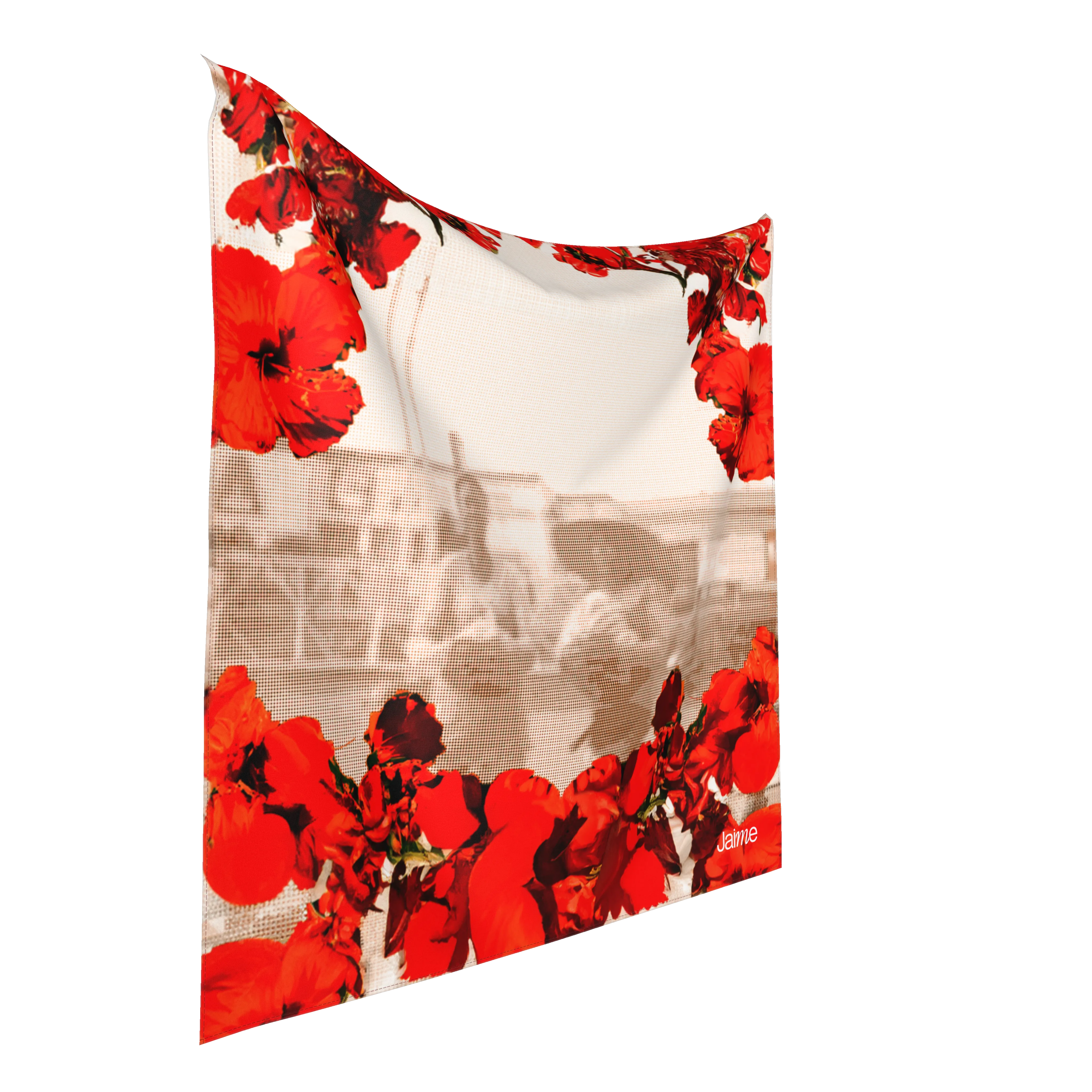 JAIME™ Logo Silk Scarf in Sepia