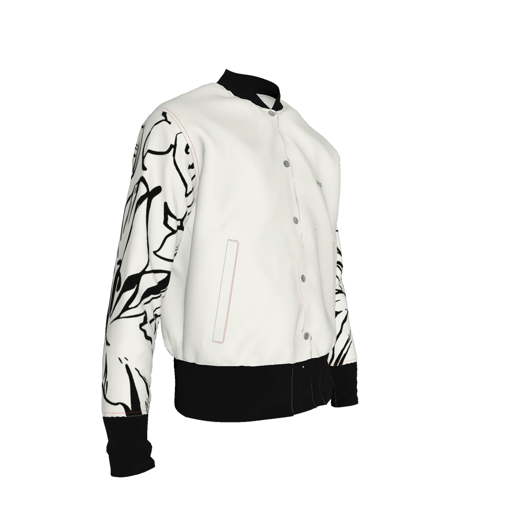 'Bayahibe Rose' JAIME™ Button-Up Bomber Jacket